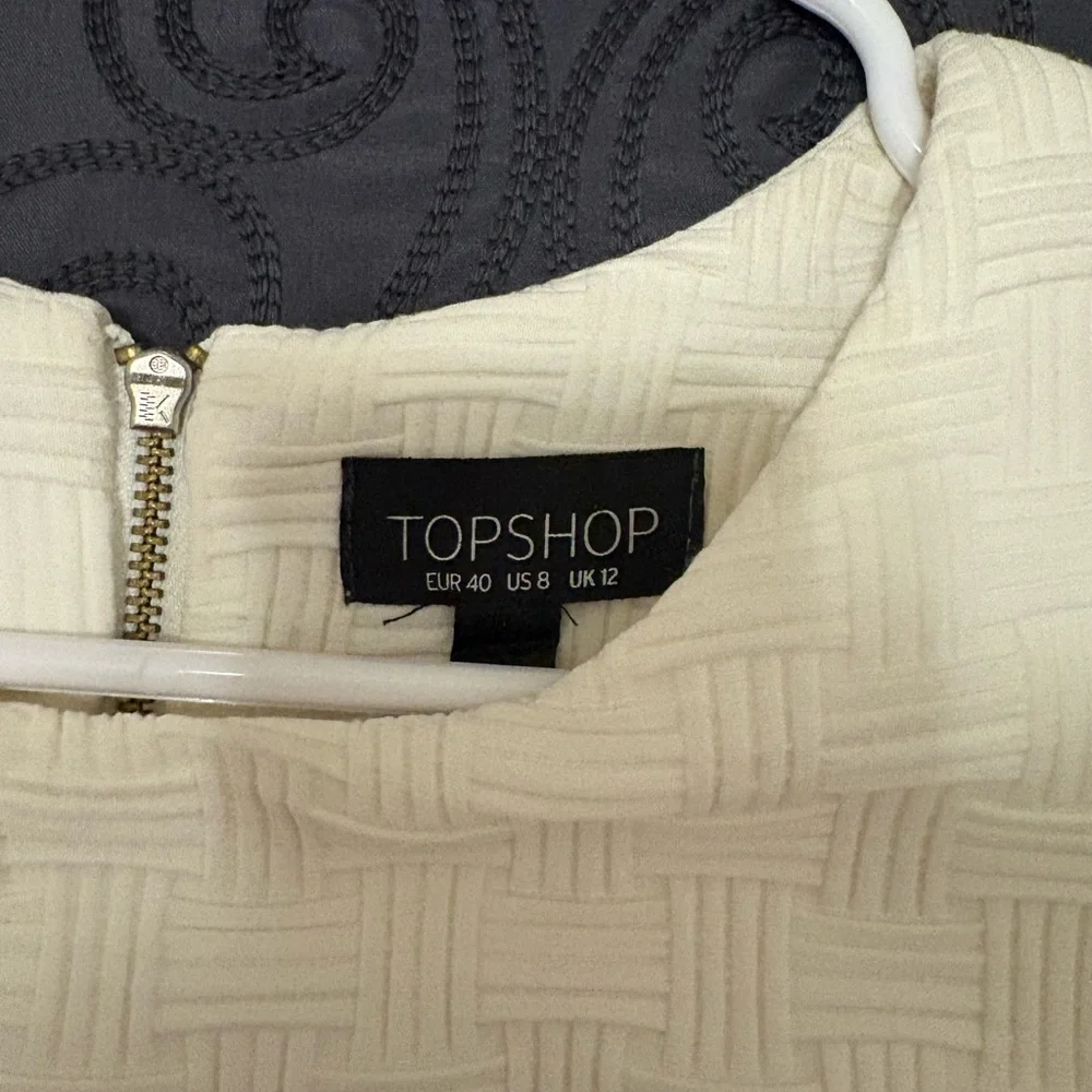 Topshop Ivory Textured Mini Dress - Picture 2 of 4
